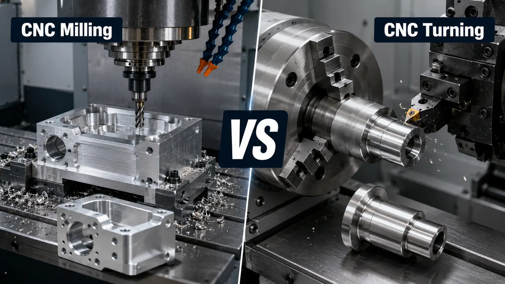 CNC Milling vs CNC Turning